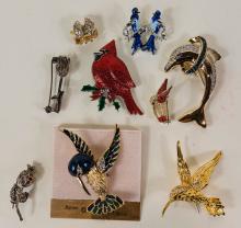 FIGURAL BROOCHES, STICK PINS, ETC.