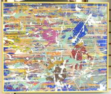 FRAMED "ABSTRACT" OIL PAINTING