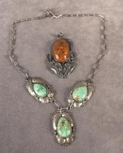 STERLING NECKLACE AND PENDANT