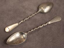 SET OF TWELVE SILVER SPOONS