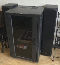 STEREO CABINET, SPEAKERS AND COMPONENTS