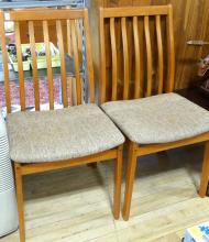 PAIR OF TEAK SIDE CHAIRS