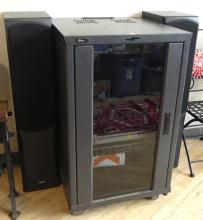 STEREO CABINET, SPEAKERS AND COMPONENTS