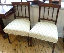 PAIR OF ANTIQUE SIDE CHAIRS