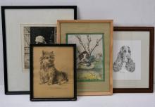 DOG PRINTS AND SKETCHES