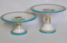 PAIR OF VICTORIAN PEDESTAL PLATES