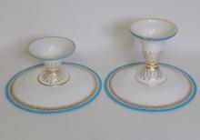 PAIR OF VICTORIAN PEDESTAL PLATES