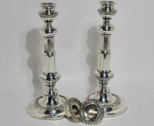 SHEFFIELD PLATED CANDLESTICKS