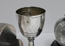 HALLBERG SILVER GOBLET, ETC.