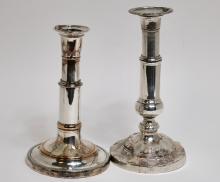 SHEFFIELD PLATED CANDLESTICKS