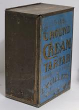 ANTIQUE TIN, SCALE & CHEESE BOX