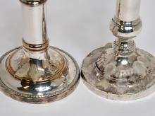 SHEFFIELD PLATED CANDLESTICKS