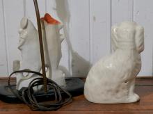 STAFFORDSHIRE DOG AND LAMP