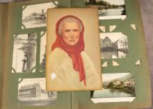 ANTIQUE POSTCARD ALBUM