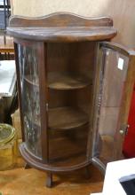 TABLE TOP BOW-FRONT CHINA CABINET