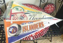 FIVE SPORTS PENNANTS