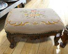 TWO ANTIQUE FOOTSTOOLS