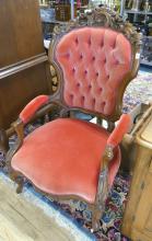 VICTORIAN MAHOGANY ARMCHAIR