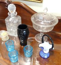 ANTIQUE/VINTAGE GLASS AND CRYSTAL DECANTER