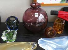 MCM ART GLASS VASES, BOWLS AND CANDLEHOLDERS
