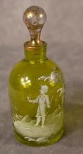 MARY GREGORY SCENT BOTTLES AND TRINKET BOX
