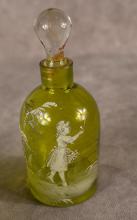 MARY GREGORY SCENT BOTTLES AND TRINKET BOX