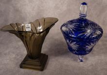 COVERED DISH AND VASE