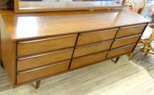 MCM WALNUT DRESSER WITH MIRROR