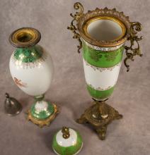 TWO FRENCH PORCELAIN URNS