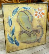 MCM PAINTING AND PRINT ON LINEN