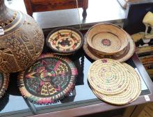 AFRICAN WICKER AND GOURD CARVING
