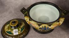 TWO GOUDA POTTERY BOWLS