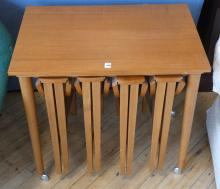 NESTING TEAK T.V. TABLES