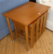 NESTING TEAK T.V. TABLES