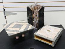 THREE MARBLE BOXES
