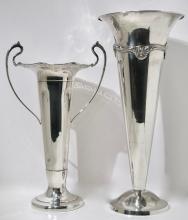 SILVERPLATED VASES