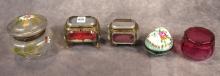 FIVE TRINKET BOXES