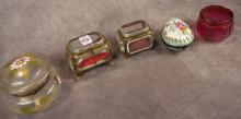 FIVE TRINKET BOXES