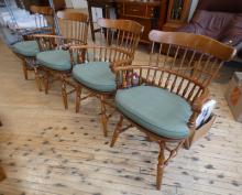 SET OF ROXTON MAPLE ARMCHAIRS