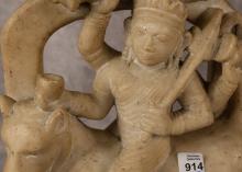 TWO LARGE ASIAN SOAPSTONE CARVINGS