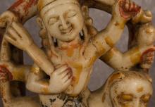 TWO LARGE ASIAN SOAPSTONE CARVINGS