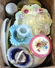 BOX LOT OF CHINA AND GLASSWARE