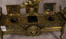 ELABORATE BRASS STANDISH