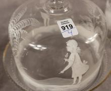 FOUR PIECES OF MARY GREGORY GLASS