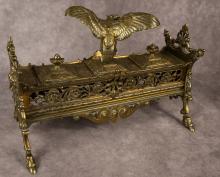 ELABORATE BRASS STANDISH