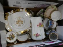 BOX LOT OF ASSORTED CHINA