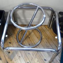 TWO MCM CHROME TABLES