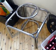 TWO MCM CHROME TABLES