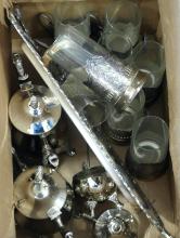 SILVER PLATE TEA SET AND MUGS