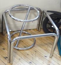 TWO MCM CHROME TABLES
